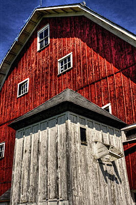 Patriotic Signs - Barn and Milk House by Roger Passman