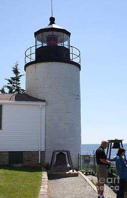 Vintage Buick Rights Managed Images - Bass Harbor Lighthouse 1 Royalty-Free Image by Joseph Marquis