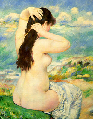 Nudes Digital Art - Bather III by Pierre-Auguste Renoir