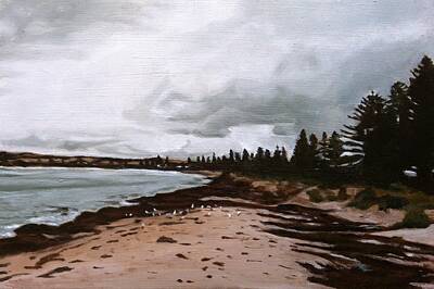 Wild Horse Paintings - Beach at Victor by Deanne Salter