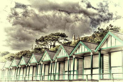 Rowing Royalty Free Images - Beach Huts 3 Royalty-Free Image by Steve Purnell