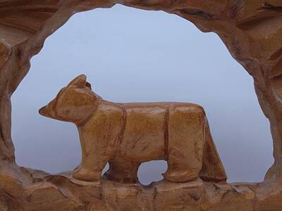 Animals Paintings - Bear in a cave by Robert Margetts