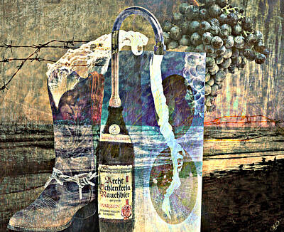 Best Sellers - Beer Mixed Media - Beer on Tap by Ally  White