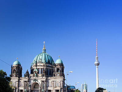 Legendary And Mythic Creatures Rights Managed Images - Berlin Cathedral and TV Tower Royalty-Free Image by Michal Bednarek