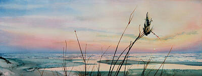 Landscapes Paintings - Beyond The Sand by Hanne Lore Koehler