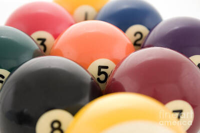 World Forgotten - Billiard balls close up by Tomislav Zivkovic