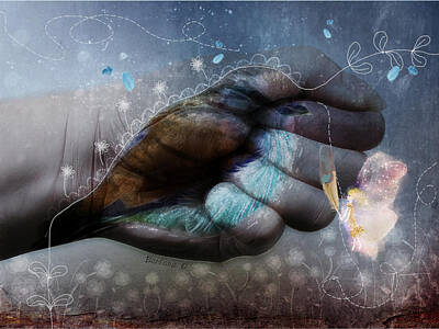 Fantasy Digital Art Rights Managed Images - Birdie Paintress Royalty-Free Image by Barbara Orenya