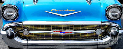 Spanish Adobe Style - Blue 57 Chevy Grill by Mark Spearman