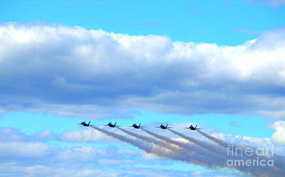 Staff Picks Rosemary Obrien Royalty Free Images - Blue Angels in All Their Glory Royalty-Free Image by Elizabeth Dow