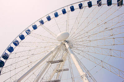 Catch Of The Day - Blue Ferris Wheel by Pati Photography