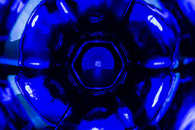 Typographic World Rights Managed Images - Blue Glass Abstract 3 Royalty-Free Image by John Brueske