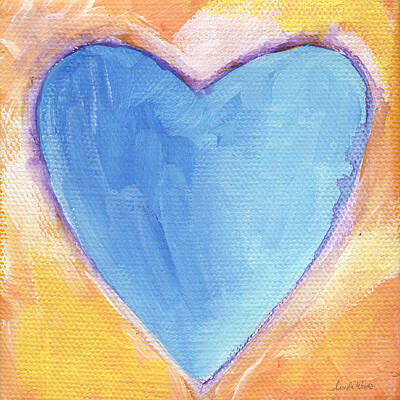 Royalty-Free and Rights-Managed Images - Blue Heart by Linda Woods