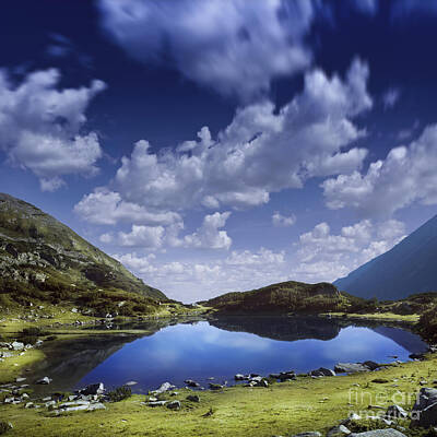 Mountain Royalty-Free and Rights-Managed Images - Blue Lake In The Pirin Mountains by Evgeny Kuklev