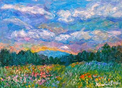 Floral Paintings - Blue Ridge Wildflowers by Kendall Kessler