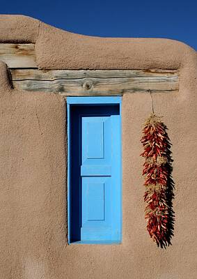 Frank Sinatra Rights Managed Images - Blue Window of Taos Royalty-Free Image by Hermes Fine Art