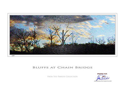 Kitchen Food And Drink Signs - Bluffs Above Chain Bridge Poster by Joe Paradis