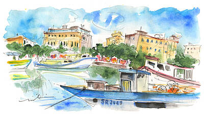 Womens Empowerment Rights Managed Images - Boats in Siracusa Royalty-Free Image by Miki De Goodaboom
