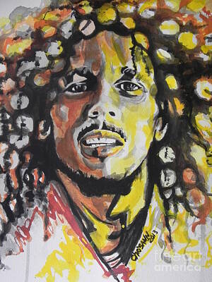 Jazz Paintings - Bob Marley 01 by Chrisann Ellis