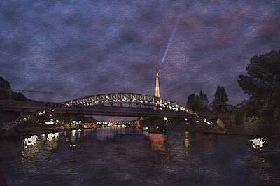 Abstract Rectangle Patterns - Bridge over the Seine by Bill Howard