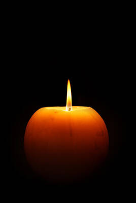 Portraits Photos - Burning candle by Johan Swanepoel