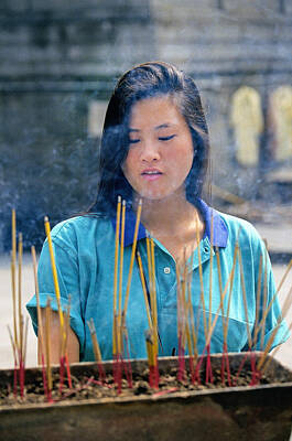 Cultural Textures - Burning Incense by Buddy Mays