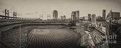 Baseball Rights Managed Images - Busch Stadium Cardinals Sepia Royalty-Free Image by David Haskett II