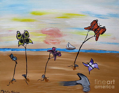Just Desserts - Butterflies In The Sand by Art Dingo