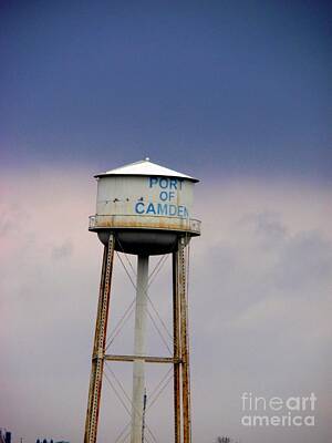 Only Orange Rights Managed Images - Camden New Jersey Water Tower Royalty-Free Image by Heather Jane