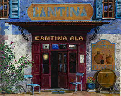 Wine Paintings - cantina Ala by Guido Borelli