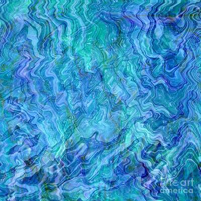 Beach Royalty Free Images - Caribbean Blue Abstract Royalty-Free Image by Carol Groenen