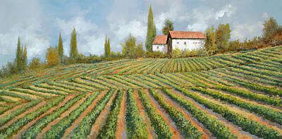 Royalty-Free and Rights-Managed Images - Case Bianche Nella Vigna by Guido Borelli