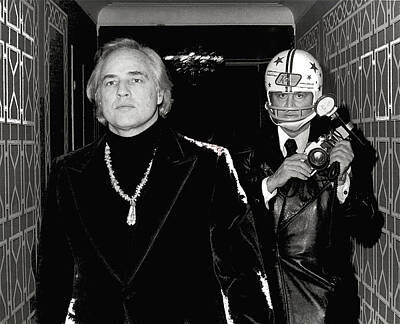 Recently Sold - Celebrities Photos - Celebrity stalker paparazzi photographer Ron Galella and Marlon Brando 1973-2014 by David Lee Guss