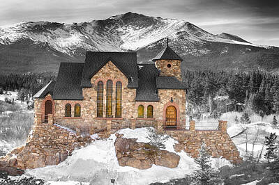 Best Sellers - James Bo Insogna Royalty Free Images - Chapel on the Rock BWSC Royalty-Free Image by James BO Insogna