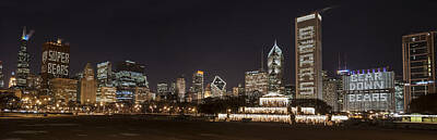 City Scenes Royalty-Free and Rights-Managed Images - Chicago Bears NFL -Skyline V2 by Patrick Warneka