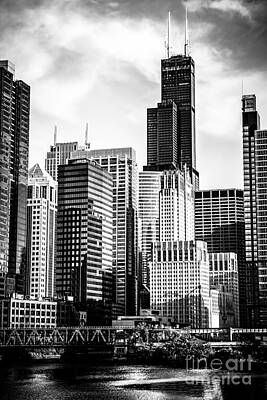 City Scenes Rights Managed Images - Chicago High Resolution Picture in Black and White Royalty-Free Image by Paul Velgos