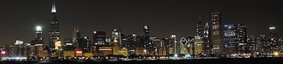 City Scenes Rights Managed Images - Chicago Skyline Panoramic Royalty-Free Image by Cityscape Photography