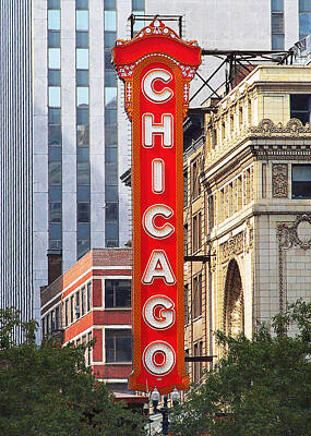 Landmarks Rights Managed Images - Chicago Theatre - A classic Chicago landmark Royalty-Free Image by Alexandra Till