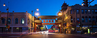 Vintage Buick Rights Managed Images - Chinatown Chicago Royalty-Free Image by Steve Gadomski