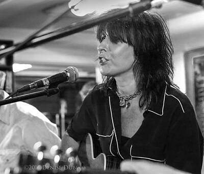 Celebrities Rights Managed Images - Chrissie Hynde Acousticbw By Denise Dube Royalty-Free Image by Denise Dube
