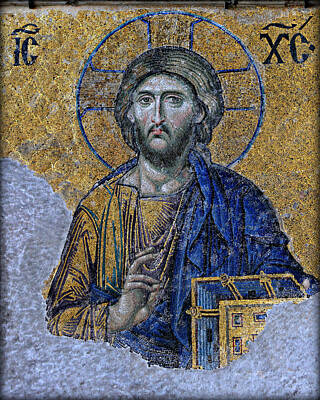 Road And Street Signs - Christ Pantocrator -- Hagia Sophia by Stephen Stookey
