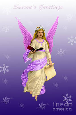 Interior Designers Rights Managed Images - Vintage Christmas Angel Royalty-Free Image by Terri Waters