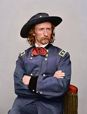 Portraits Photos - Civil War Portrait Of Major General by Stocktrek Images