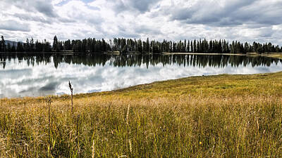 Uncle Sam Posters - Cloud Reflections in Indian Pond - Yellowstone by Belinda Greb
