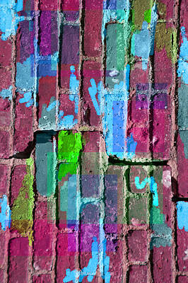 Jimi Hendrix - Colored Brick and Mortar 7  by Lynda Lehmann