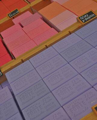 Royalty-Free and Rights-Managed Images - Colorful Bars Soap on Market in Provence by Dany Lison