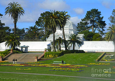 Vintage State Flags - Conservatory of Flowers - San Francisco by Emmy Vickers
