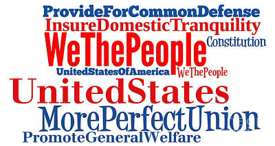 Just Desserts Rights Managed Images - Constitution of the United States Word Art II Royalty-Free Image by Anne Kitzman
