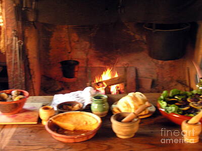 Dancing Rights Managed Images - Cooking in Historic Jamestown Royalty-Free Image by Jacqueline M Lewis
