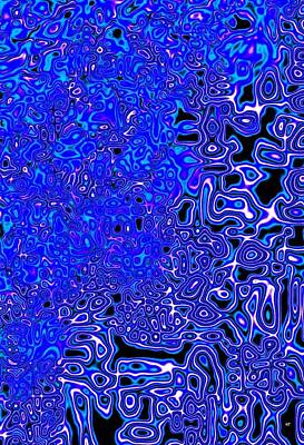 Abstract Oil Paintings Color Pattern And Texture - Cool Blue by Will Borden