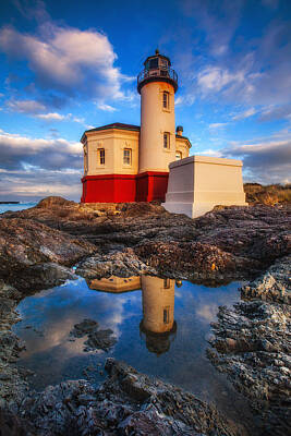Recently Sold - Beach Rights Managed Images - Coquille Lighthouse Royalty-Free Image by Darren White